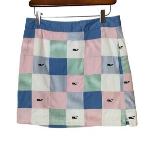 Vineyard Vines Patchwork Mini Skirt - Blue, Pink, Green, White